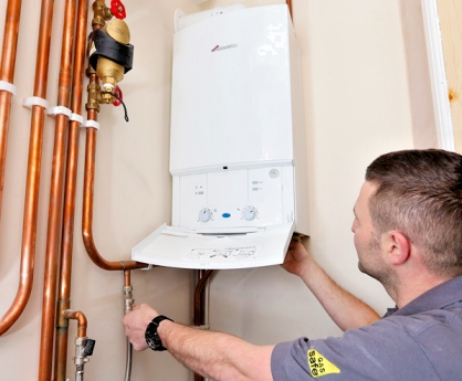 Combi boiler installation